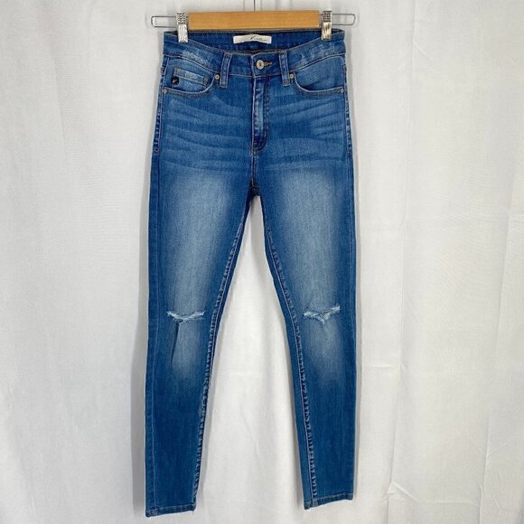 KanCan Mid-Rise Distressed Skinny Jeans Size 25 - Picture 1 of 8